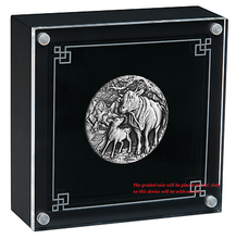 Load image into Gallery viewer, 2021 Australia Antiqued LUNAR Year of the OX 2oz $2 Silver Coin NGC MS70 FR