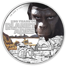 Load image into Gallery viewer, 2018 PLANET OF THE APES 50th ANNIVERSARY 1 oz Silver Proof $1 Coin