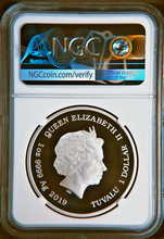 Load image into Gallery viewer, 2019 P Tuvalu 1 Oz Silver Good Fortune Lunar Year PIG Wealth $1 Coin NGC PF70 ER