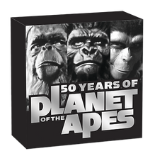 Load image into Gallery viewer, 2018 PLANET OF THE APES 50th ANNIVERSARY 1 oz Silver Proof $1 Coin