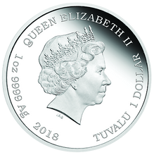 Load image into Gallery viewer, 2018 Tuvalu SCOOBY-DOO 1oz SILVER $1 PROOF COIN Dog Year