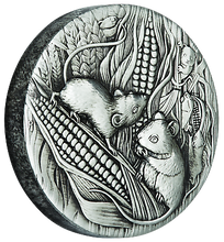 Load image into Gallery viewer, 2020 Australia Antiqued LUNAR Year of the MOUSE 2oz $2 Silver Coin NGC MS70 FR
