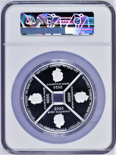 Load image into Gallery viewer, 2020 P 4x1 Oz Silver FAN Shaped 4-Coin-Set NGC PF70 Year of the Mouse Quadrant