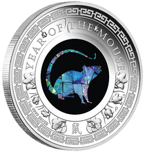 Load image into Gallery viewer, 2020 Australia OPAL LUNAR Year of the MOUSE 1 oz Silver Proof Coin NGC PF70 ER