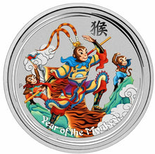 Load image into Gallery viewer, Australia 2016 Lunar Year of Monkey King Sun Wokong $1 1 Oz Silver Dollar
