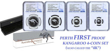 Load image into Gallery viewer, 2016 Australia Red Kangaroo Silver Proof 4 Coin Set NGC PF 70 1 1/2 1/4 1/10 oz