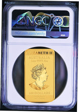 Load image into Gallery viewer, 2022 Dragon 1oz .9999 GOLD Rectangular $1 Dollar Bar COIN NGC MS 70 ER