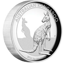 Load image into Gallery viewer, 2016 Australian Kangaroo 1 oz Dollar $1 Silver Proof High Relief Coin Australia