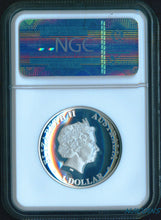 Load image into Gallery viewer, 2018 P Australia HIGH RELIEF 1oz Silver Kangaroo $1 Coin NGC PF70 ER New Label