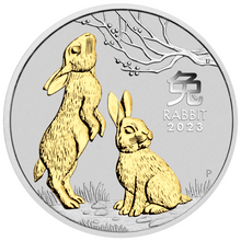 Load image into Gallery viewer, 2023 LUNAR SERIES III YEAR OF THE Rabbit 1oz SILVER TRIO $1 3-coin Set 3oz-total