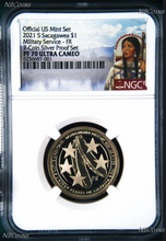 Load image into Gallery viewer, 2021 US Mint 7-Coin Silver Proof SET Dime Cent Nickel Quarter $1 50c NGC PF70 FR