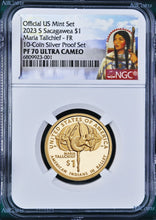 Load image into Gallery viewer, 2023 US Mint 5 Coin Silver Proof SET Dime Cent Nickel $1 50c NGC PF70 FR