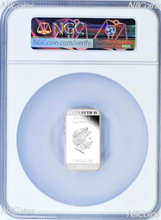 Load image into Gallery viewer, 2022 60 YEARS OF JAMES BOND SILVER 007 COLORED RECTANGLE $1 1oz COIN NGC PF69 FR