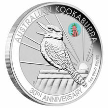 Load image into Gallery viewer, 2020 ANDA Show Special Kookaburra 1oz $1 Silver Coin w/ PINK COMMON HEATH PRIVY