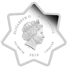 Load image into Gallery viewer, Australia Christmas Tree 2016 1oz Star Shaped Silver Proof $1 Coin