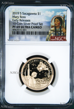Load image into Gallery viewer, 2019 S Proof Native American Mary Ross NGC PF69 Dollar from 10-coin-silver-set