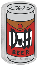 Load image into Gallery viewer, 2019 The Simpson Simpsons Duff Beer Rectangular $1 1oz Silver COIN NGC PF 70