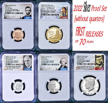 Load image into Gallery viewer, 2022 US Mint 5 Coin Silver Proof SET Dime Cent Nickel $1 50c NGC PF70 FR