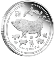 Load image into Gallery viewer, 2019 Australia PROOF Silver Lunar Year of the PIG NGC PF70 1oz $1 Coin ER