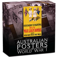 Load image into Gallery viewer, Australia 2016 Posters of World War I – War Bonds 1 OZ $1 SILVER Rectangle COIN