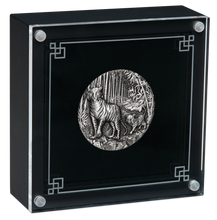 Load image into Gallery viewer, 2022 Year of the Tiger 2oz .9999 SILVER $2 Lunar ANTIQUED COIN