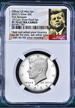 Load image into Gallery viewer, 2022 US Mint 5 Coin Silver Proof SET Dime Cent Nickel $1 50c NGC PF70 FR