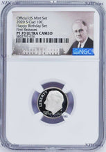 Load image into Gallery viewer, 2020 S Proof HAPPY BIRTHDAY SET Version 10C Clad Roosevelt Dime NGC PF70 UC FR
