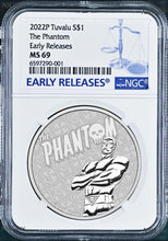 Load image into Gallery viewer, 2022 THE PHANTOM 1oz .9999 Silver $1 Bullion COIN NGC MS69 ER