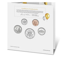 Load image into Gallery viewer, 2021 S US Mint Happy Birthday Proof 5 Coin Set (21RE) with Gift Card Folder