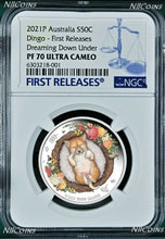 Load image into Gallery viewer, 2021 TUVALU Dreaming Down Under – Dingo Silver Proof NGC PF 70 1/2oz Coin FR