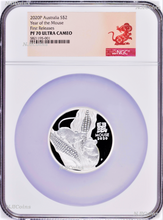 Load image into Gallery viewer, 2020 Australia PROOF Silver Lunar Year of the MOUSE NGC PF70 2oz $2 Coin Series3