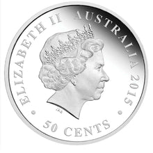 Load image into Gallery viewer, AUSTRALIA 2015 Beijing Coin Show Kookaburra 25th Ann 50c Silver Proof 1/2 oz