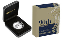 Load image into Gallery viewer, AUSTRALIA 2016 Queen Elizabeth II 90th Birthday 1oz Silver High Relief $1 Coin