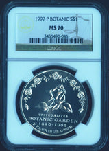 Load image into Gallery viewer, 1997 P BOTANIC Garden Commemorative Silver Dollar Coin $1 NGC MS70