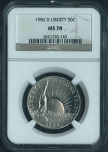 Load image into Gallery viewer, 1986 D Statue of Liberty Centennial Half Dollar Coin NGC MS 70 MS70 PERFECT