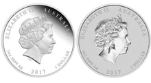 Load image into Gallery viewer, Australia 2017 Year of Rooster Lunar 1 Oz 4 Coin Type Set $1 Silver Dollars