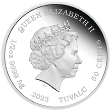 Load image into Gallery viewer, 2023 BABY Rabbit 1/2oz .9999 Silver Proof Half Dollar Coin Lunar Year Tuvalu