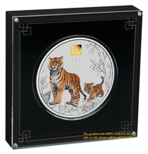 Load image into Gallery viewer, 2022 Lunar Year of the TIGER 1 Kilo Silver $30 Coin NGC MS70 w/ Gold Privy Mark