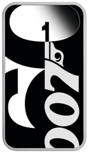 Load image into Gallery viewer, 2022 60 YEARS OF BOND 1oz SILVER PROOF RECTANGULAR Colored $1 COIN JAMES 007
