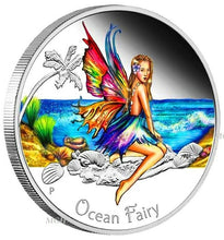 Load image into Gallery viewer, AUSTRALIA Perth 2016 Ocean Fairy colorized 50c Silver Proof 1/2 oz coin Tuvalu