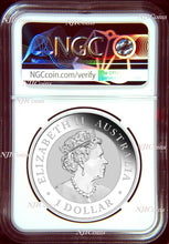 Load image into Gallery viewer, 2019 P Berlin Show Australia COLORED Kookaburra Silver NGC MS 70 1oz $1 Coin ER