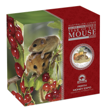 Load image into Gallery viewer, ANDA Money Expo Special 2020 Year of the MOUSE 2oz Silver Proof Colored $2 Coin