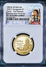Load image into Gallery viewer, 2022 US Mint 5 Coin Silver Proof SET Dime Cent Nickel $1 50c NGC PF70 FR