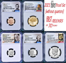 Load image into Gallery viewer, 2023 US Mint 5 Coin Silver Proof SET Dime Cent Nickel $1 50c NGC PF70 FR