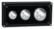Load image into Gallery viewer, 2022 Australia Lunar Year of the Tiger Silver Proof 3-Coin Set 2oz 1oz 1/2oz