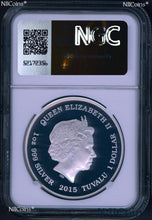 Load image into Gallery viewer, 2015 150th Ann. Alice's Adventures in Wonderland 1 oz Silver $1 coin NGC PF70