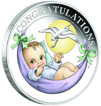 Load image into Gallery viewer, 2018 Australia NEWBORN BABY 1/2 oz SIlver Proof 50c Coin Colorized