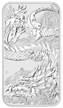 Load image into Gallery viewer, 2023 Australia DRAGON RECTANGULAR 1oz .9999 $1 Silver Bullion Coin
