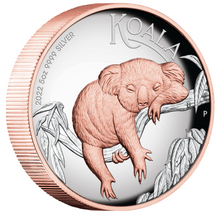 Load image into Gallery viewer, 2022 Australia Pink Gold GILT HIGH RELIEF 5oz Silver Koala $8 Coin NGC PF69 FR