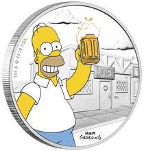 Load image into Gallery viewer, 2019 The Simpsons Homer Simpson Proof $1 1oz Silver COIN NGC PF 70 ER